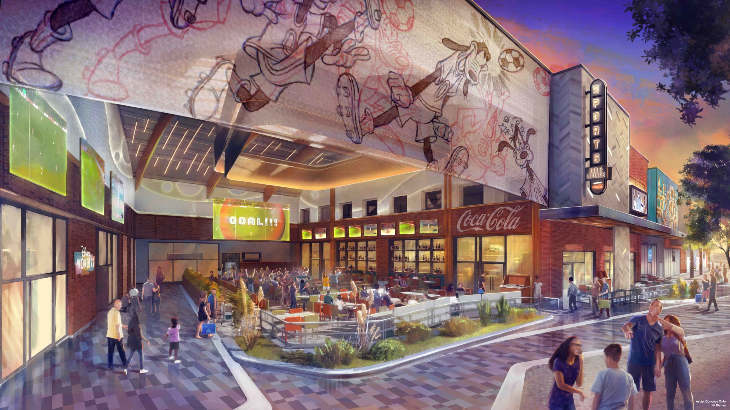 Exterieur Sports Bar in Disney Village - © Disney