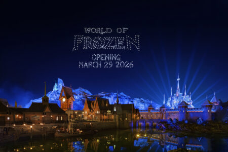 Boek World of Frozen Disneyland Paris 2026 - Anna en Elsa kijken uit over Arendelle en het nieuwe meer